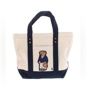 Polo Ralph Lauren canvas polo bear small tote bag